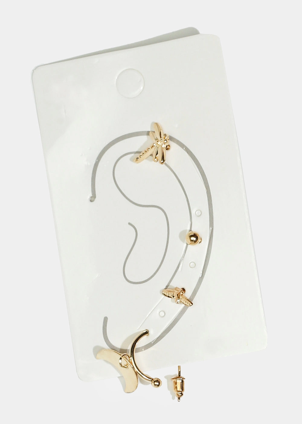 Chic Flash 4-Piece Insect & Moon Earrings