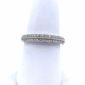 14K White Gold Ring Fresh Elements Polished Element