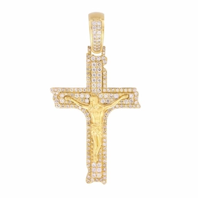 Refined Form Vibrant Glow MEN'S CHARM 4.00CT ROUND DIAMOND 14K YELLOW GOLD