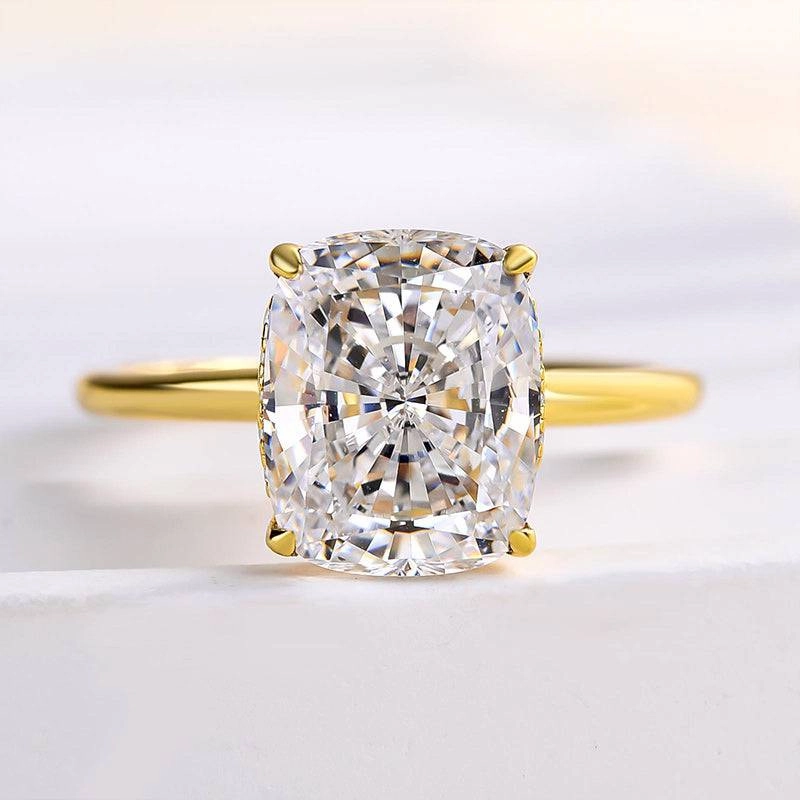 Louily Attractive Cushion Cut Engagement Ring Home care Bold Decoration