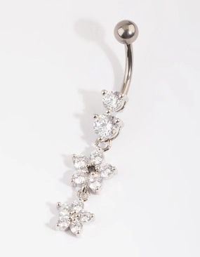 Titanium Floral Belly Bar Chic Day