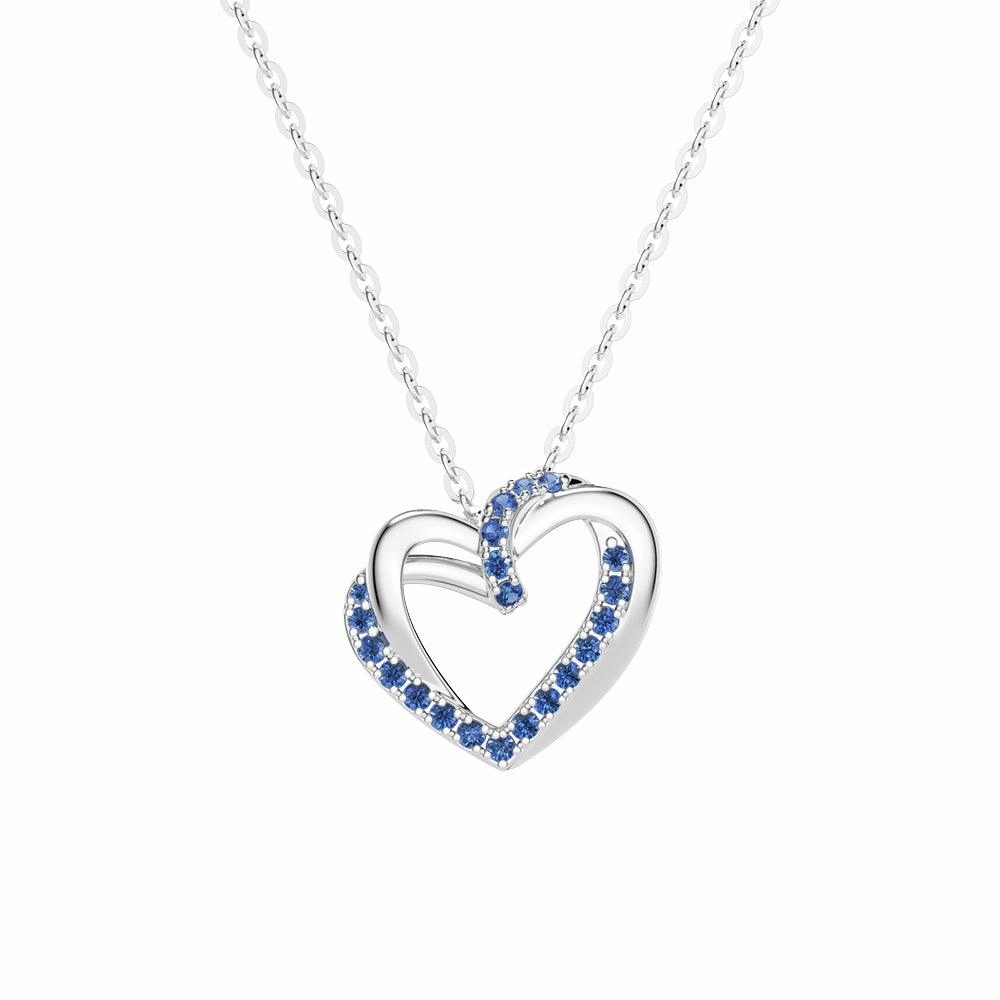 Iconic Appeal Sapphire Heart Pendant Necklace