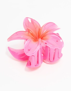 Distinct Accent Watermelon Frangipani Hair Claw Clip
