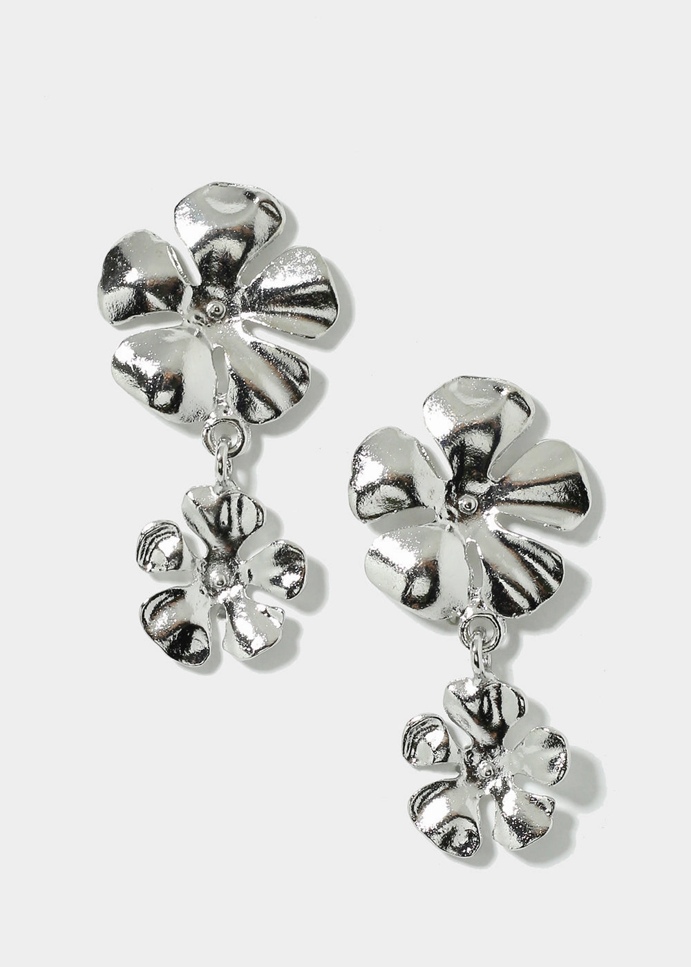 Metal Flower Earrings Effortless Glam