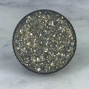 Modern pieces Glamorous Accessory Upcycled Druzy Statement Ring. Vintage Pyrite Ring. Drusie Quartz. Recycled Jewelry.