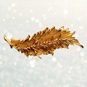 Vintage Leaf Brooch by Hattie Carnegie. Shawl Closure or Sweater Clip or Repurpose to a Statement Necklace. Wedding Style Handcrafted Jewelry Finish