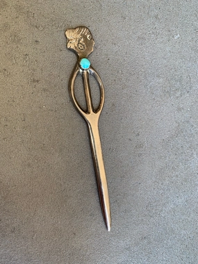 Vintage Native American Lady Sterling Letter Opener Timeless Detail