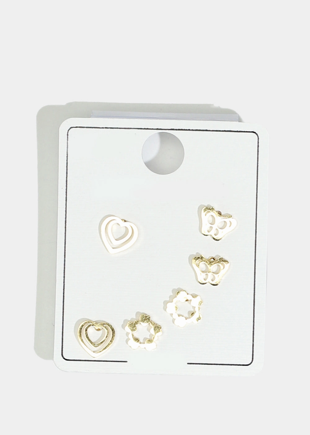 Special Gift Butterfly & Heart Stud Earrings