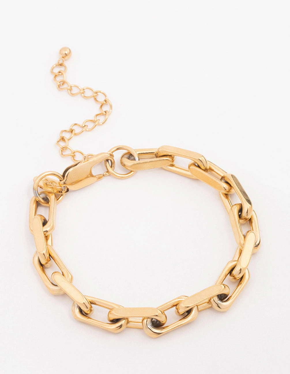 Functional Fashion Balanced Design Waterproof Gold Plated Stainless Steel Link Chain Bracelet