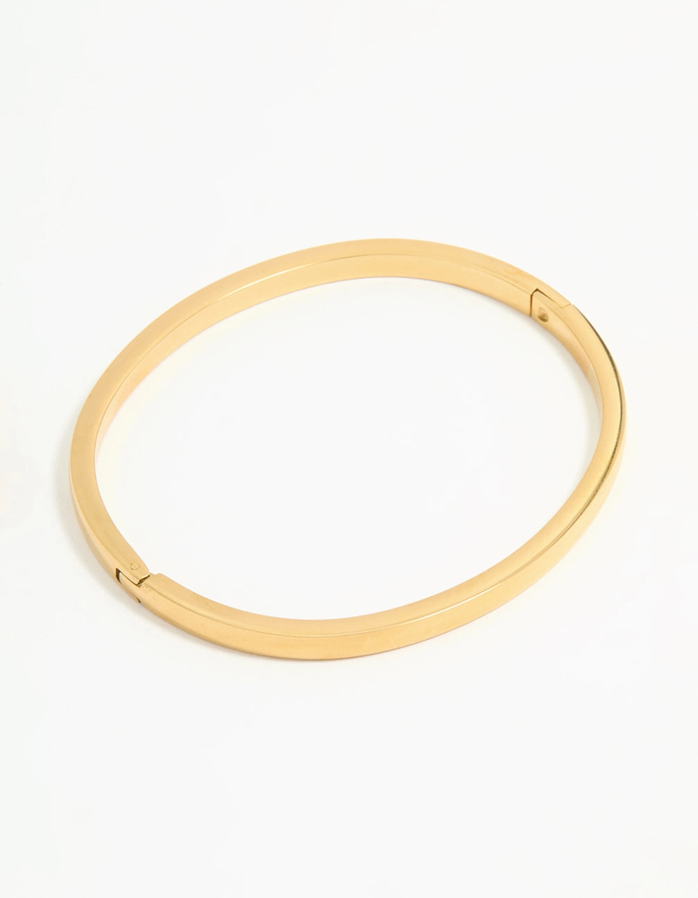 Waterproof Gold Plated Stainless Steel Solid Hinge Bangle Avant-Garde Functional Fashion