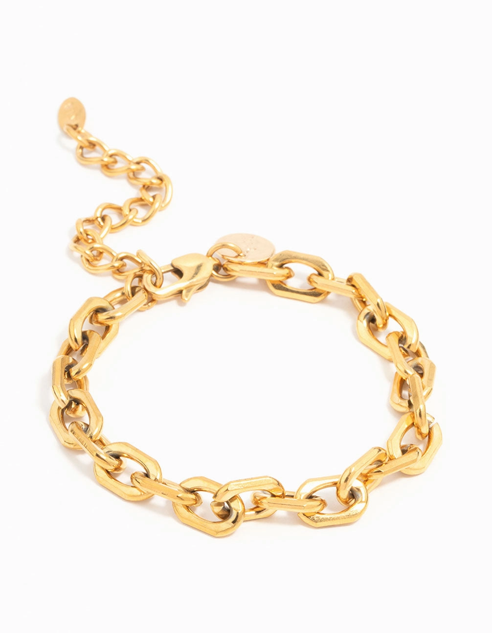 One-of-a-kind Sneak Peek Waterproof Gold Plated Stainless Steel Thick Chain Bracelet