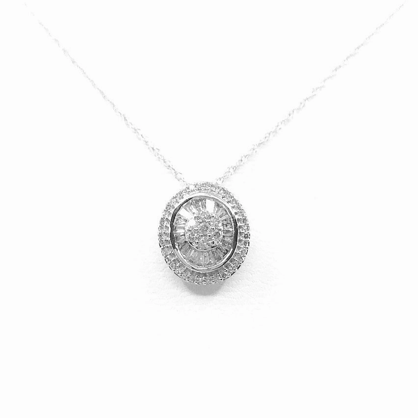 Spark Moment White Gold Pendant Necklace