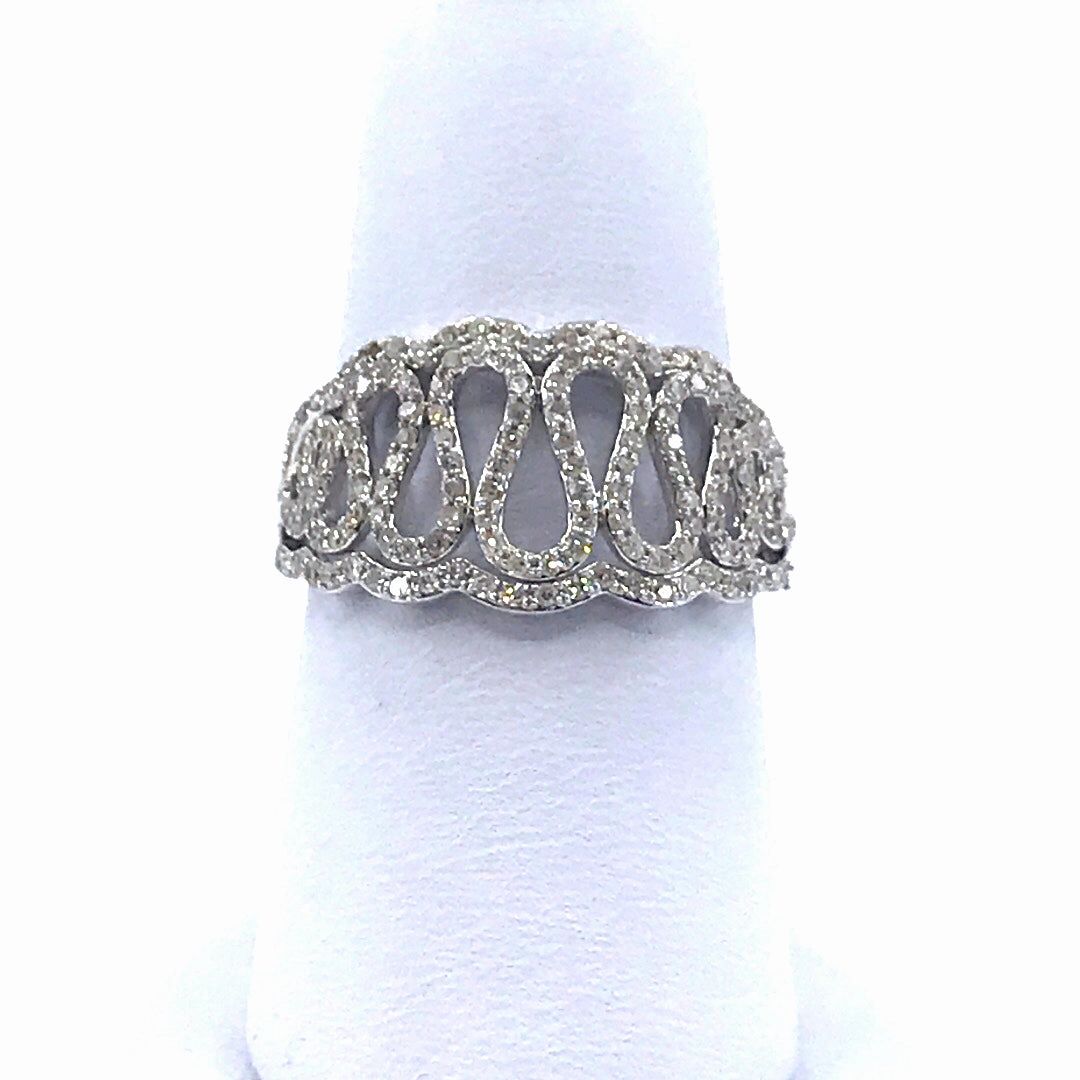 White Gold Ring Unique Design