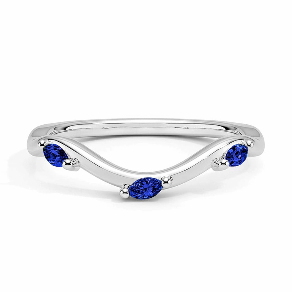 Event Accessory Willow Curved Lab Grown Sapphire Band